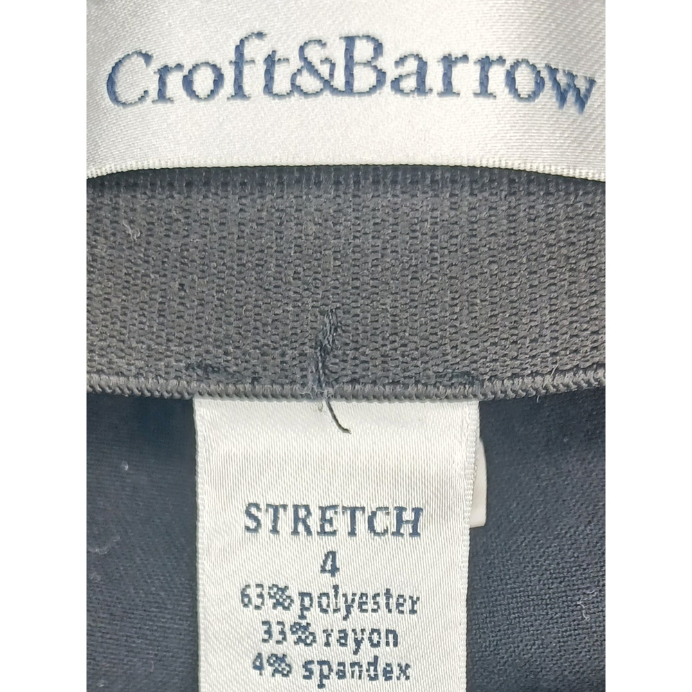 Croft&Barrow Women's Stretch Black Dress Pants Size 4 - Picture 3 of 3